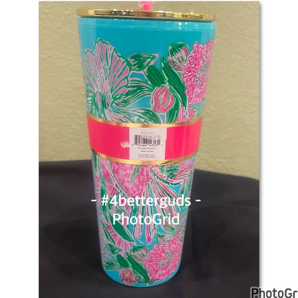 New Lilly Pulitzer Insulated 24oz Tumbler With Straw Featured in Coming In Hot - Picture 5 of 16